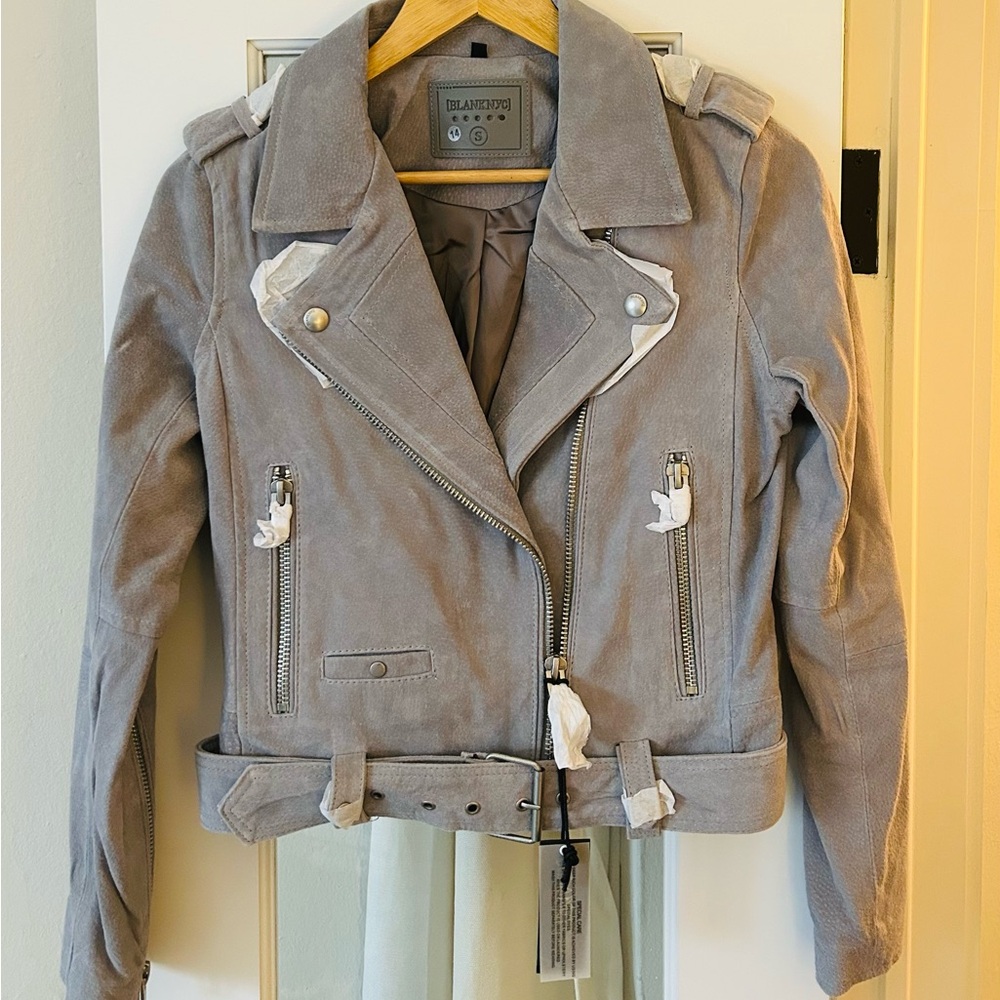 Blank NYC Women’s Gray Suede Jacker Size Sm NWT! - Picture 5 of 11
